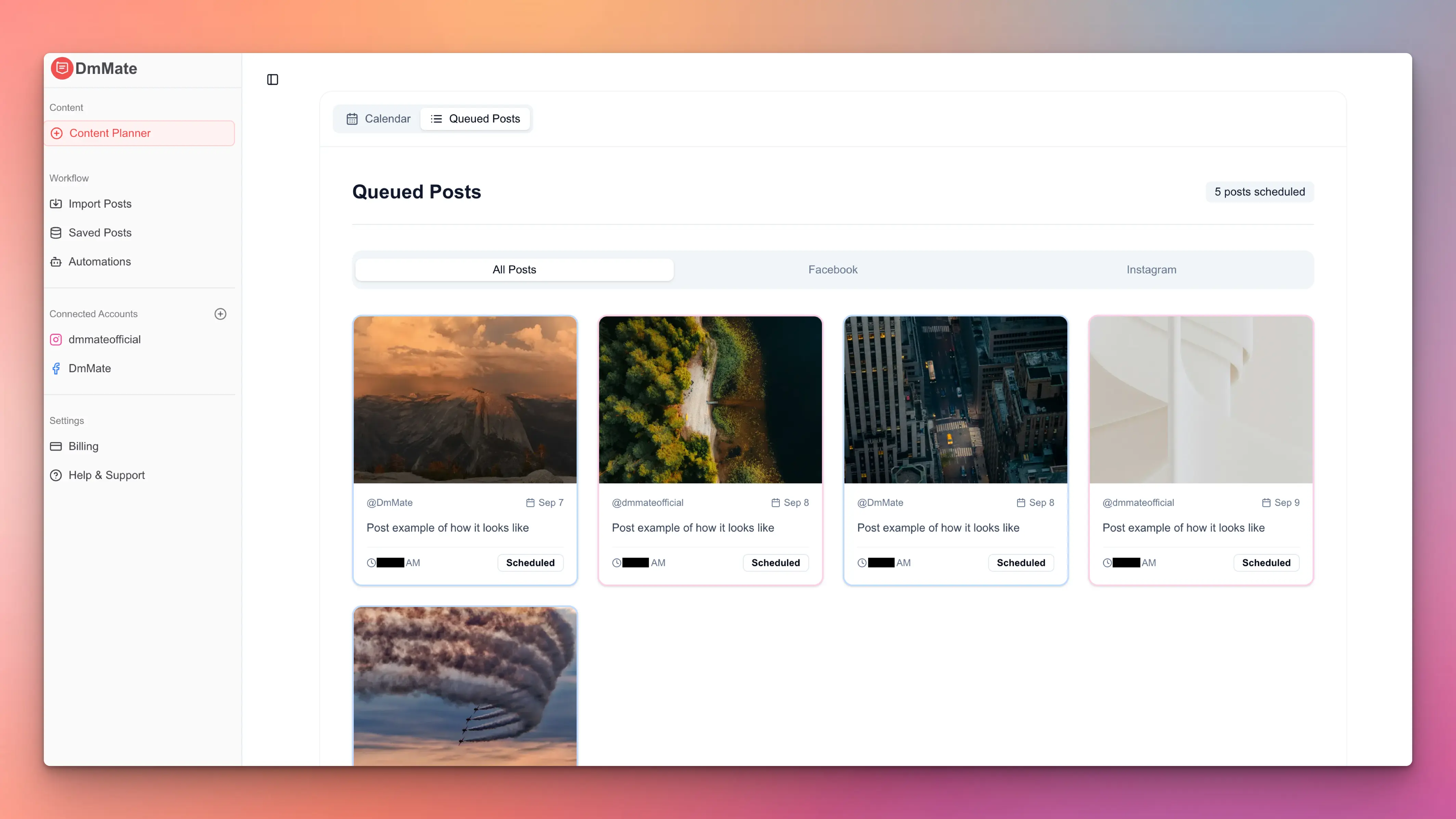 Queued Posts Screenshot